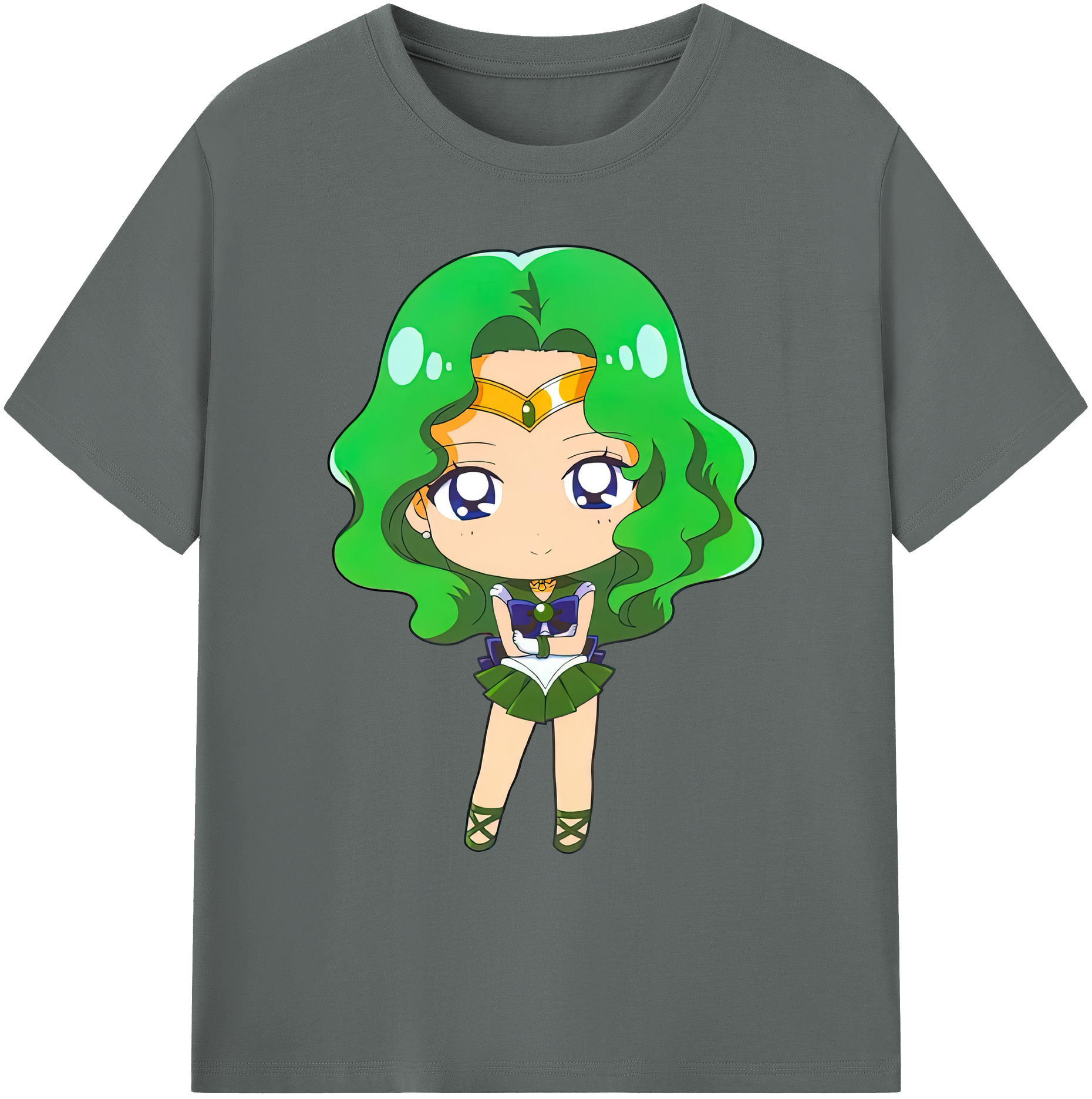 （画像用） 美少女戦士セーラームーン 海王 みちる（かいおう みちる） Sailor Moon Kaiou Michiru 綿100％ メンズ半袖Tシャツ｜肌触りやわらか＆通気性